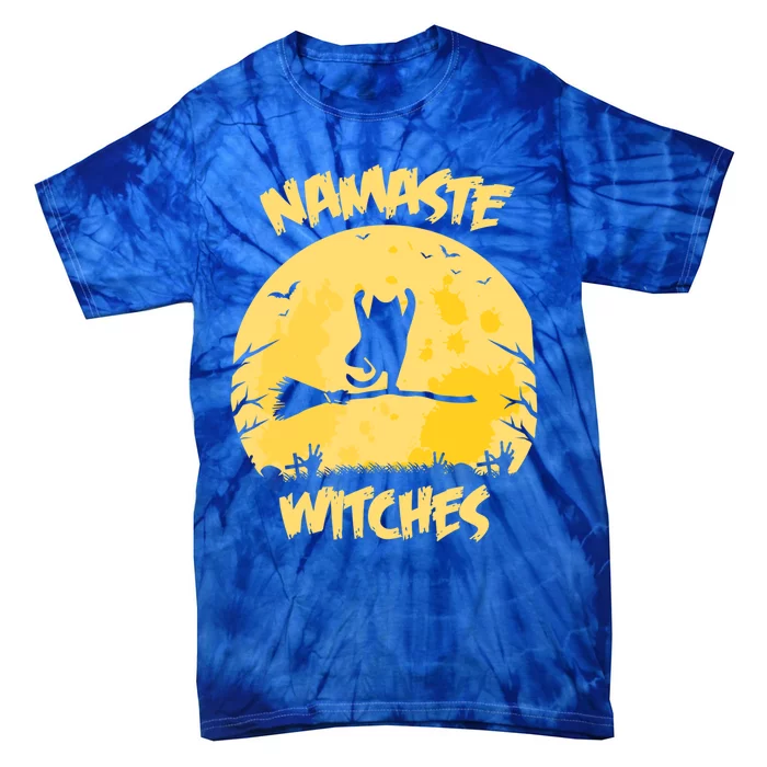 Namaste Witches Funny Yoga Cat Halloween Costume Great Gift Tie-Dye T-Shirt