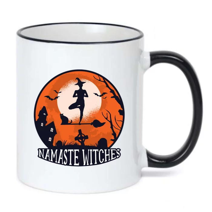 Namaste Witches Funny Halloween Yoga Fitness Workout Gift Black Color Changing Mug