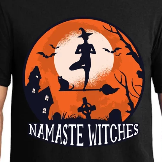 Namaste Witches Funny Halloween Yoga Fitness Workout Gift Pajama Set