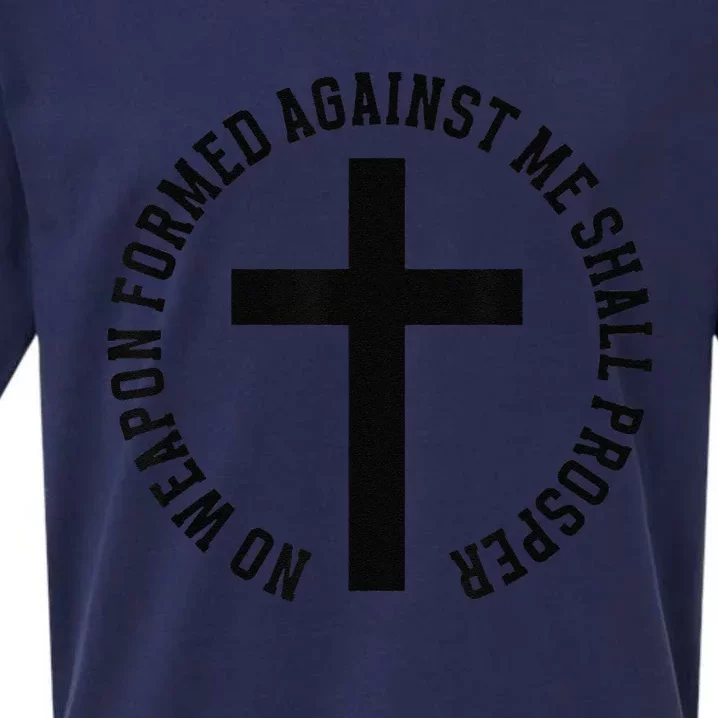 No Weapon Formed Against Me Shall Prosper Sueded Cloud Jersey T-Shirt