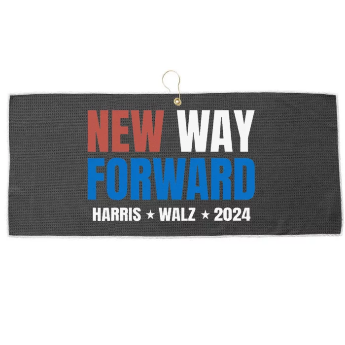 New Way Forward Harris Walz 2024 Kamala Harris Tim Walz Vote Large Microfiber Waffle Golf Towel