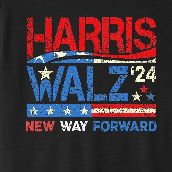 New Way Forward Harris Walz 2024 Kamala Harris Tim Walz Vote ChromaSoft Performance T-Shirt