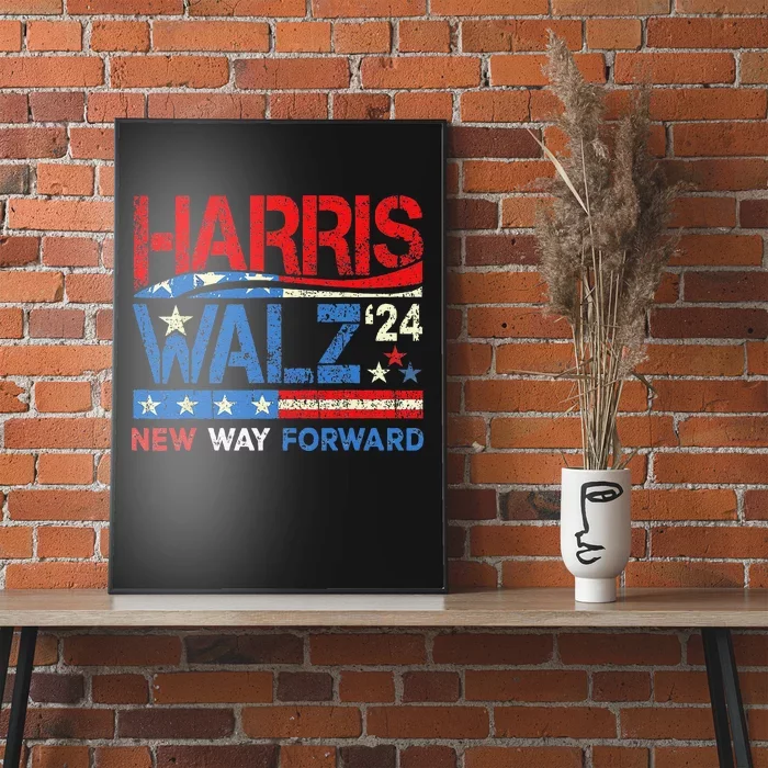 New Way Forward Harris Walz 2024 Kamala Harris Tim Walz Vote Poster