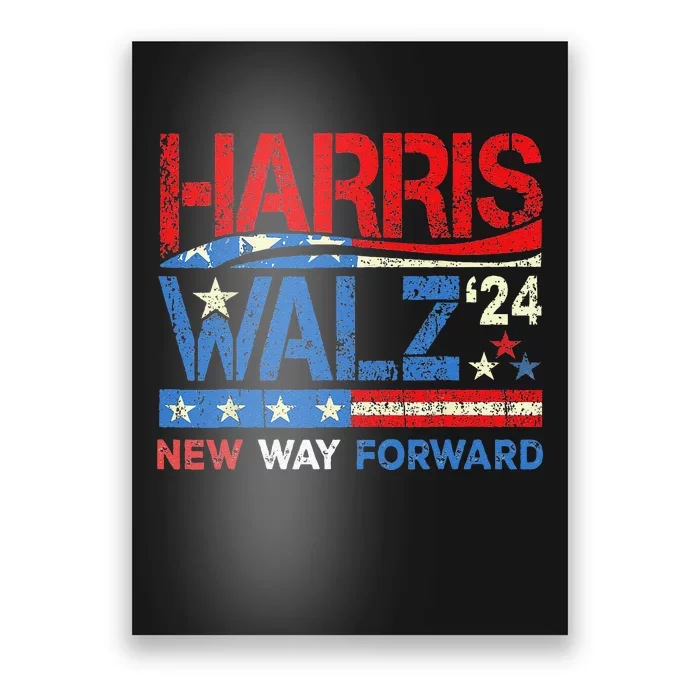 New Way Forward Harris Walz 2024 Kamala Harris Tim Walz Vote Poster