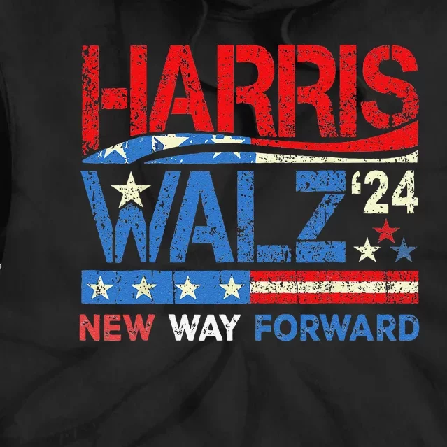 New Way Forward Harris Walz 2024 Kamala Harris Tim Walz Vote Tie Dye Hoodie