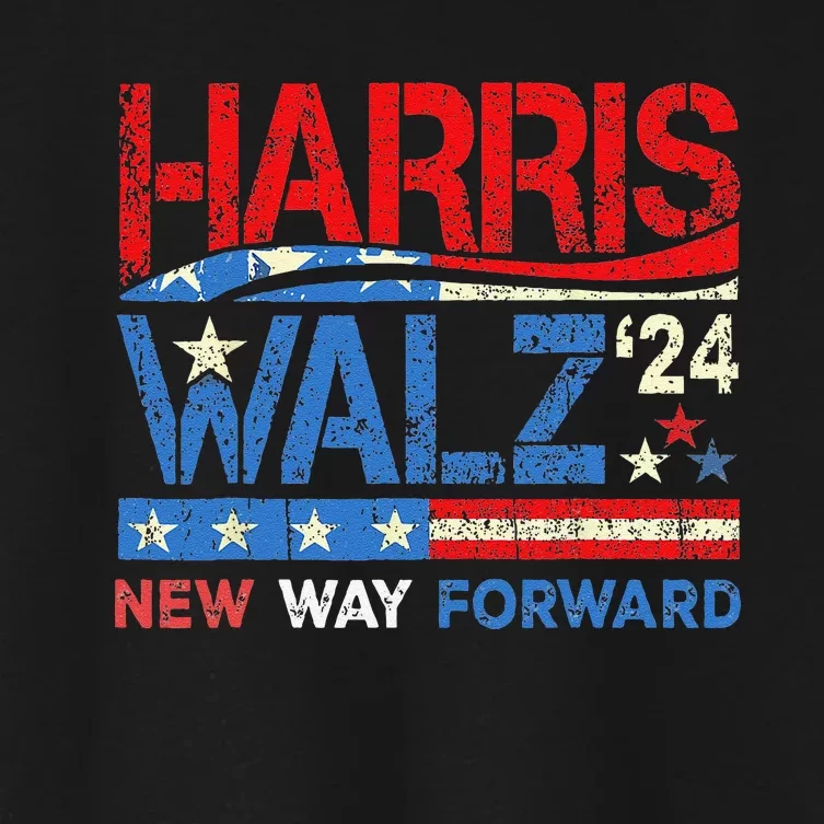 New Way Forward Harris Walz 2024 Kamala Harris Tim Walz Vote Women's Crop Top Tee