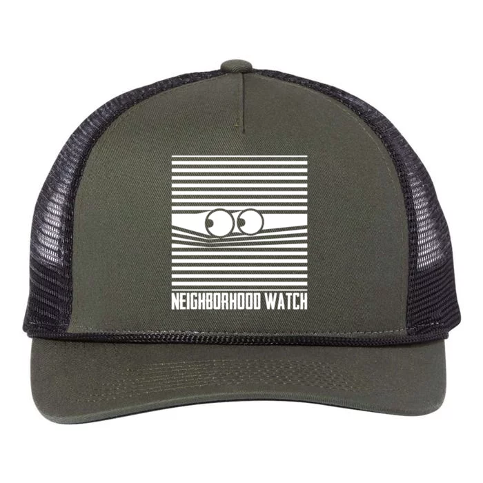 Neighborhood Watch Funny Gift Retro Rope Trucker Hat Cap