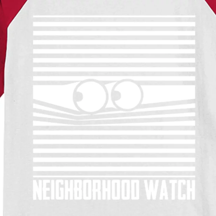 Neighborhood Watch Funny Gift Kids Colorblock Raglan Jersey