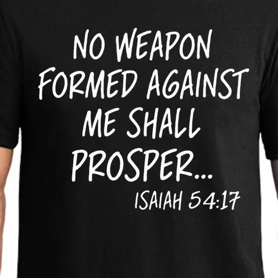 No Weapon Formed Against Me Shall Prosper Isaiah 5417 Pajama Set