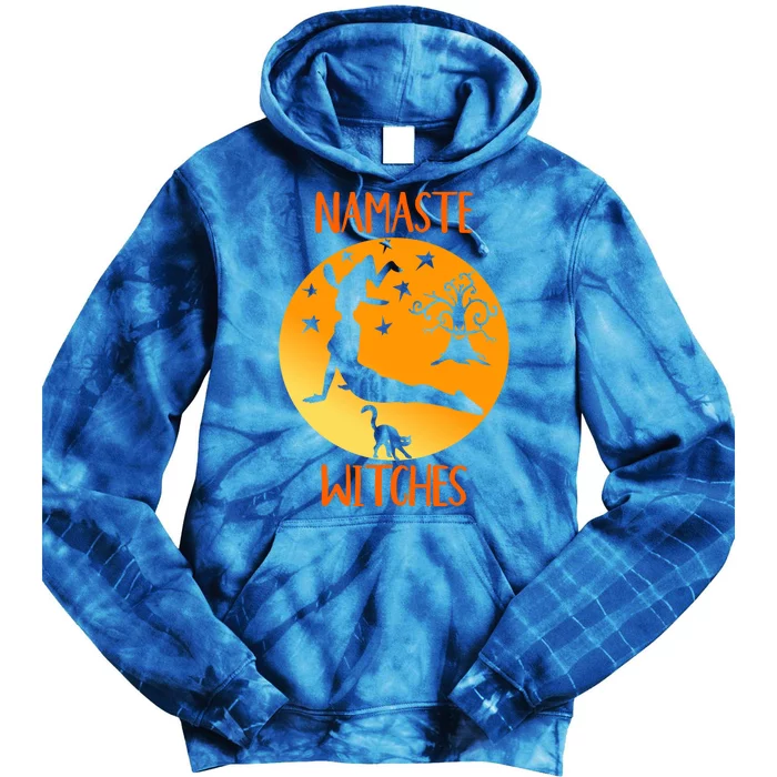 Namaste Witches Funny Halloween Yoga Instructor Meditation Great Gift Tie Dye Hoodie