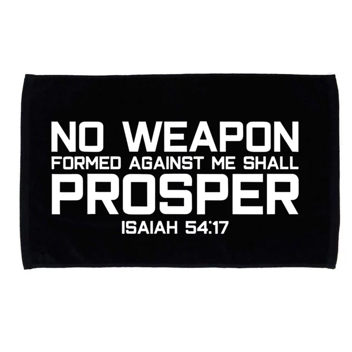 No Weapon Formed Against Me Shall Prosper Jesus Christian Microfiber Hand Towel