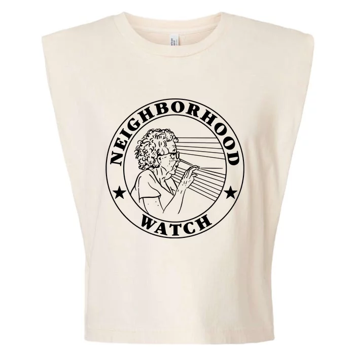 Neighborhood Watch Funny Garment-Dyed Women's Muscle Tee