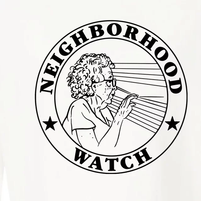 Neighborhood Watch Funny Cropped Pullover Crew