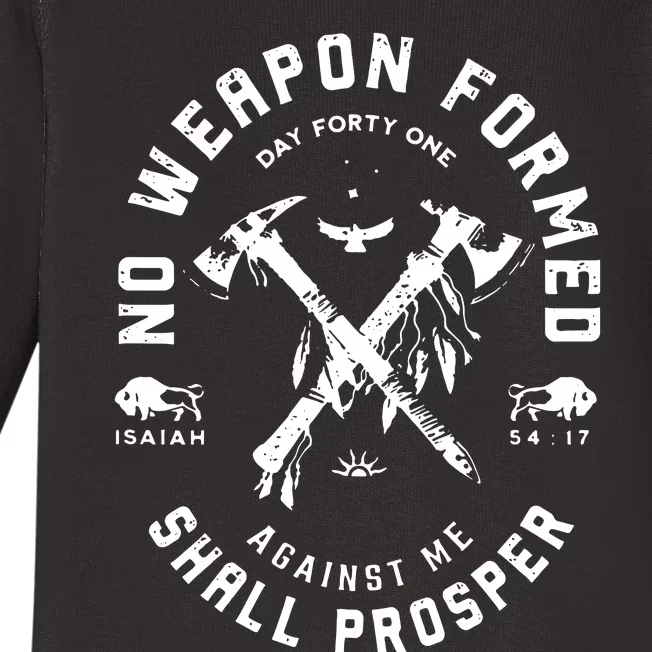 No Weapon Formed Shall Prosper Day Forty One Against Me Baby Long Sleeve Bodysuit