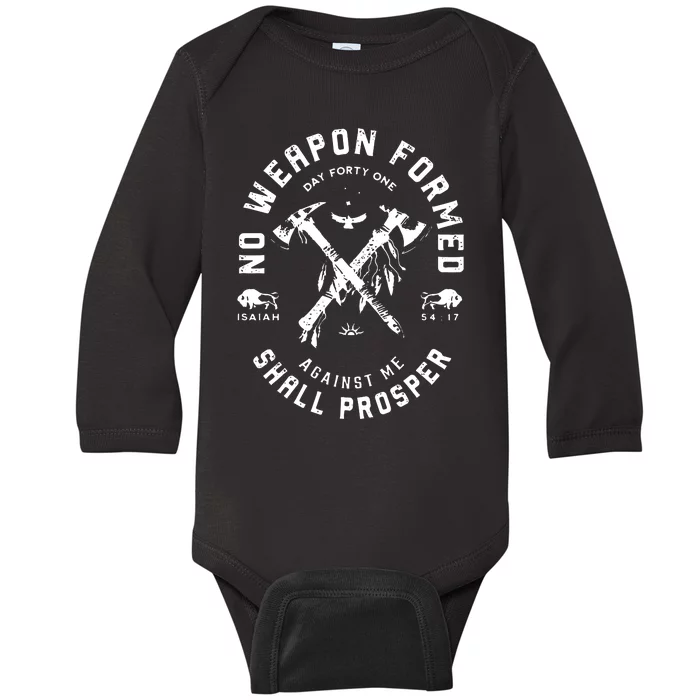 No Weapon Formed Shall Prosper Day Forty One Against Me Baby Long Sleeve Bodysuit