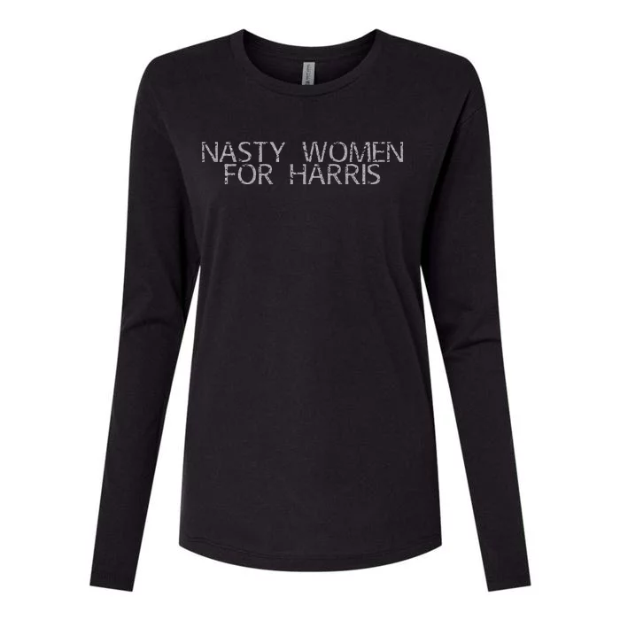 Nasty Women For Harris Womens Cotton Relaxed Long Sleeve T-Shirt