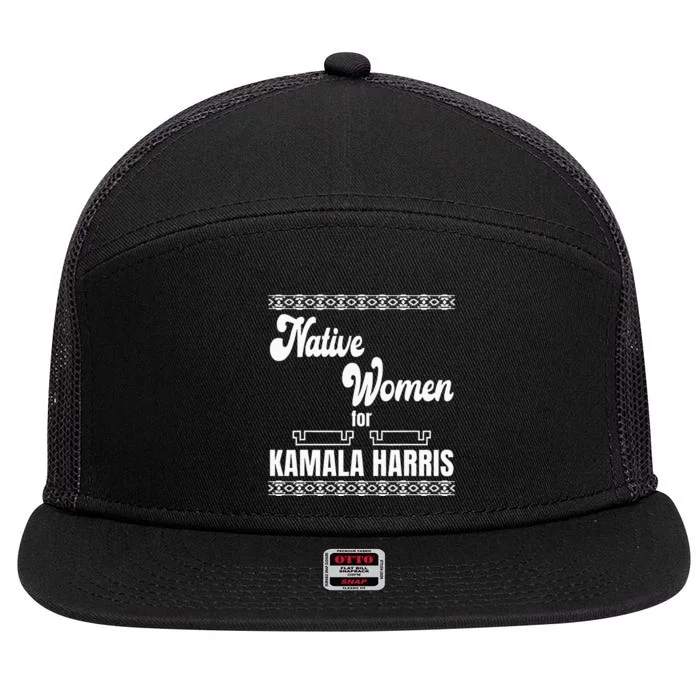 Native Women For Kamala Harris 7 Panel Mesh Trucker Snapback Hat