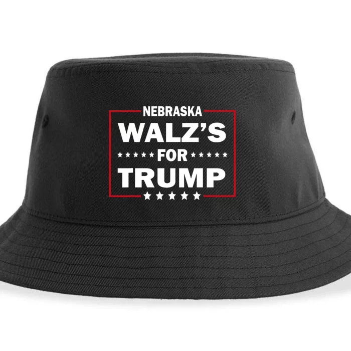 Nebraska Waltz For Trump Supporters Election 2024 Trump Vance WalzS For Trump Sustainable Bucket Hat