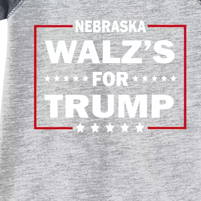 Nebraska Waltz For Trump Supporters Election 2024 Trump Vance WalzS For Trump Infant Baby Jersey Bodysuit