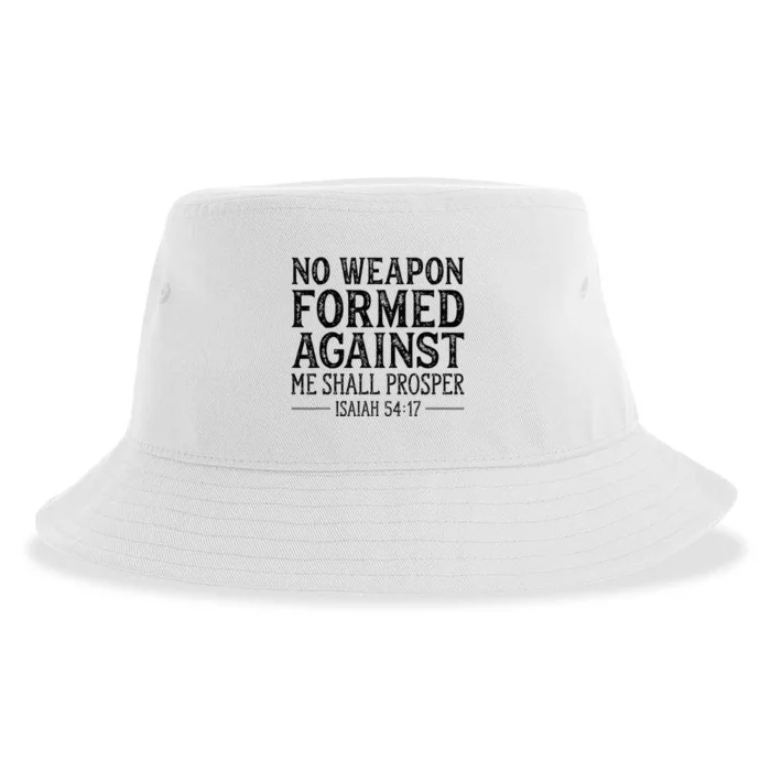 No Weapon Formed Against Me Shall Prosper Christian Sustainable Bucket Hat