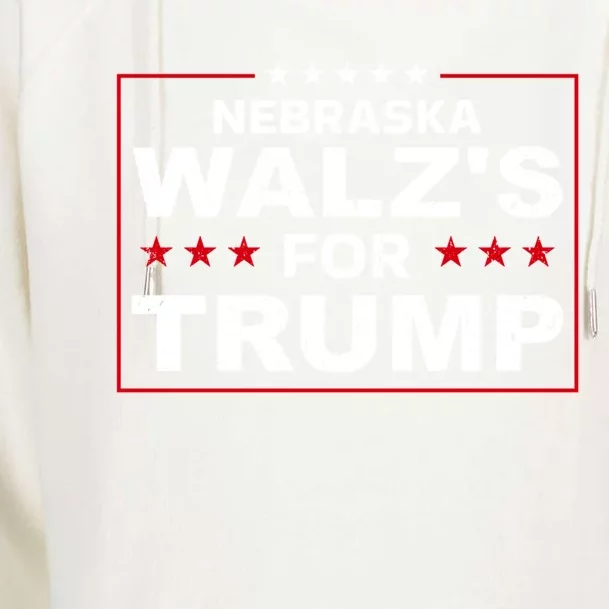 Nebraska WalzS For Trump Trump President 2024 Gift Womens Funnel Neck Pullover Hood