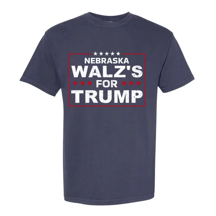 Nebraska WalzS For Trump Trump President 2024 Gift Garment-Dyed Heavyweight T-Shirt