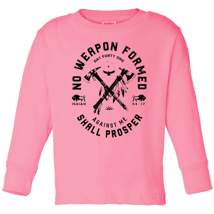 No Weapon Formed Shall Prosper Day Forty One Against Me Toddler Long Sleeve Shirt