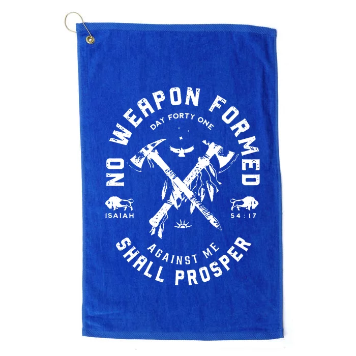 No Weapon Formed Shall Prosper Day Forty One Against Me Platinum Collection Golf Towel