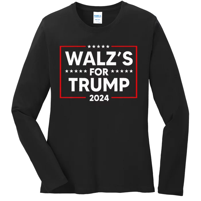 Nebraska WalzS For Trump Ladies Long Sleeve Shirt