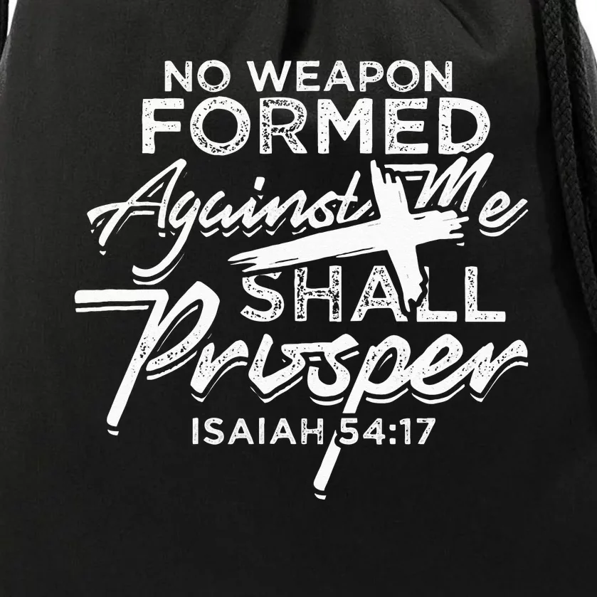 No Weapon Formed Against me shall prosper Faith in god Drawstring Bag