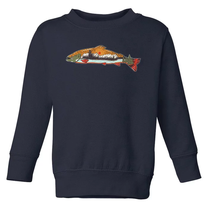 Nature Wilderness Fishing Fan Toddler Sweatshirt