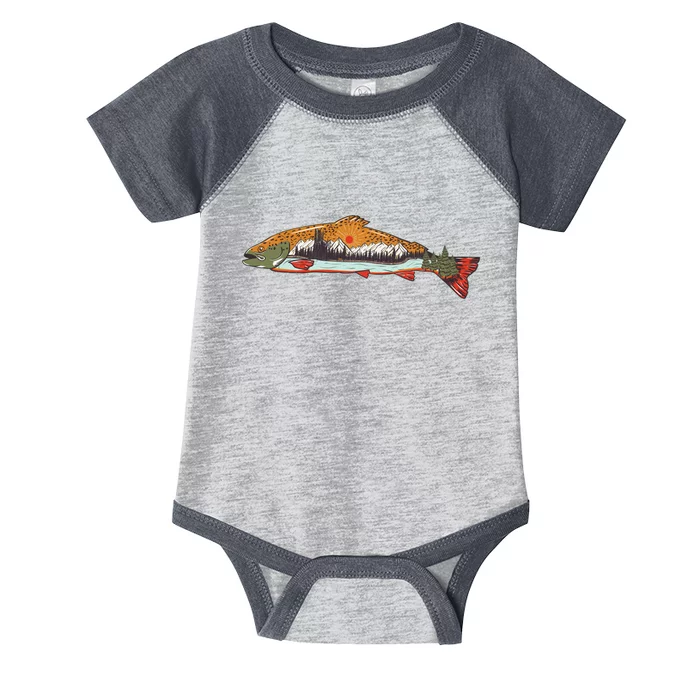 Nature Wilderness Fishing Fan Infant Baby Jersey Bodysuit