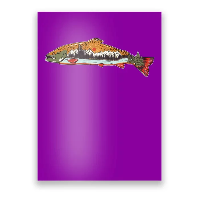 Nature Wilderness Fishing Fan Poster