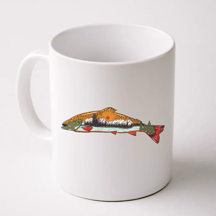 Nature Wilderness Fishing Fan Front & Back Coffee Mug