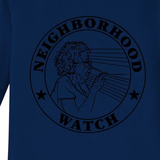 Neighborhood Watch Funny Baby Long Sleeve Bodysuit