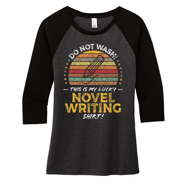 Novel Writer Funny Author Graphic Women's Tri-Blend 3/4-Sleeve Raglan Shirt