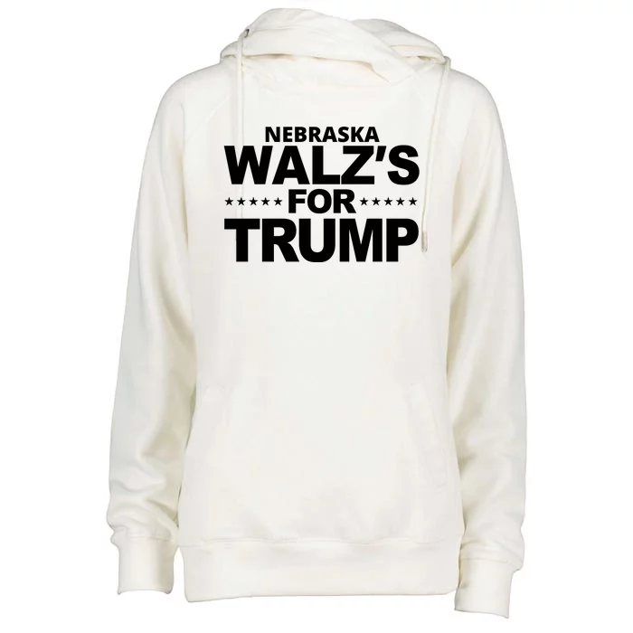 Nebraska Walzs For Trump Political Womens Funnel Neck Pullover Hood