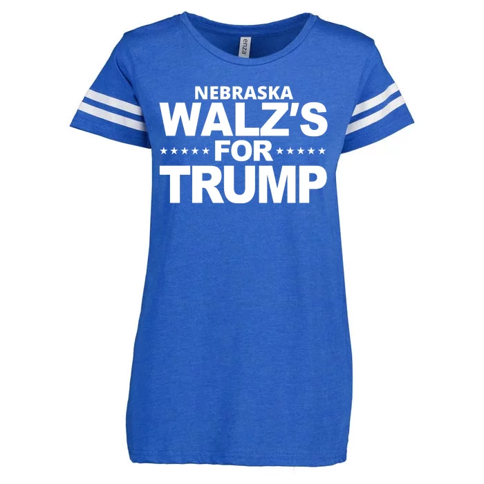 Nebraska Walzs For Trump Political Enza Ladies Jersey Football T-Shirt