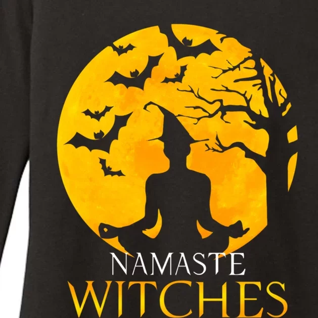 Namaste Witches Gift I Funny Halloween Yoga Funny Gift Womens CVC Long Sleeve Shirt