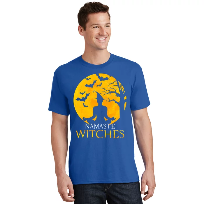 Namaste Witches Gift I Funny Halloween Yoga Funny Gift T-Shirt