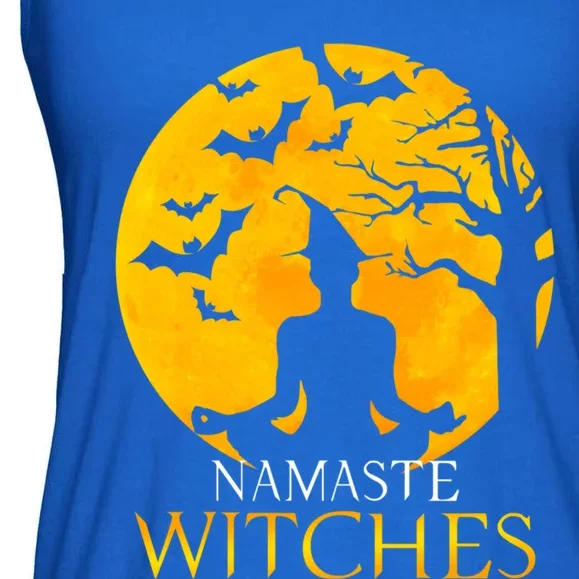 Namaste Witches Gift I Funny Halloween Yoga Funny Gift Ladies Essential Flowy Tank