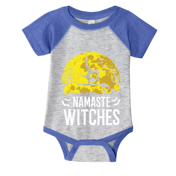 Namaste Witches Gift Funny Yoga Halloween Costume Gift Infant Baby Jersey Bodysuit