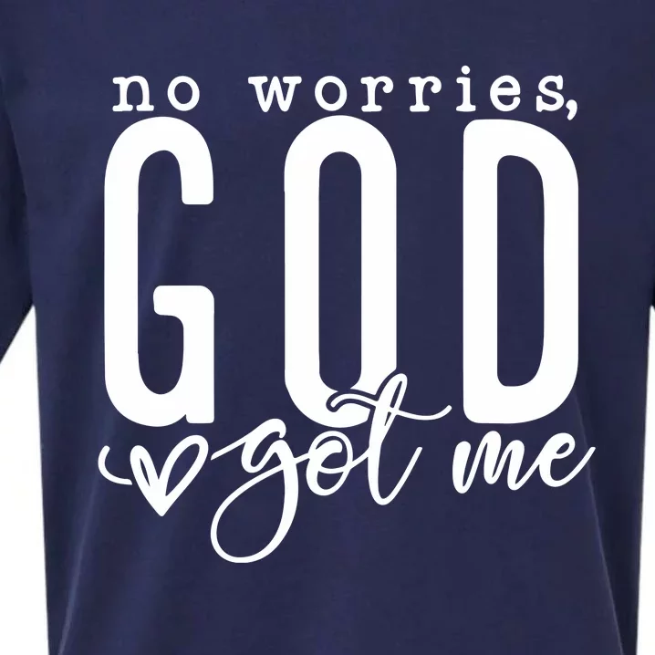 No Worries God Got Me Christian Religious Sueded Cloud Jersey T-Shirt