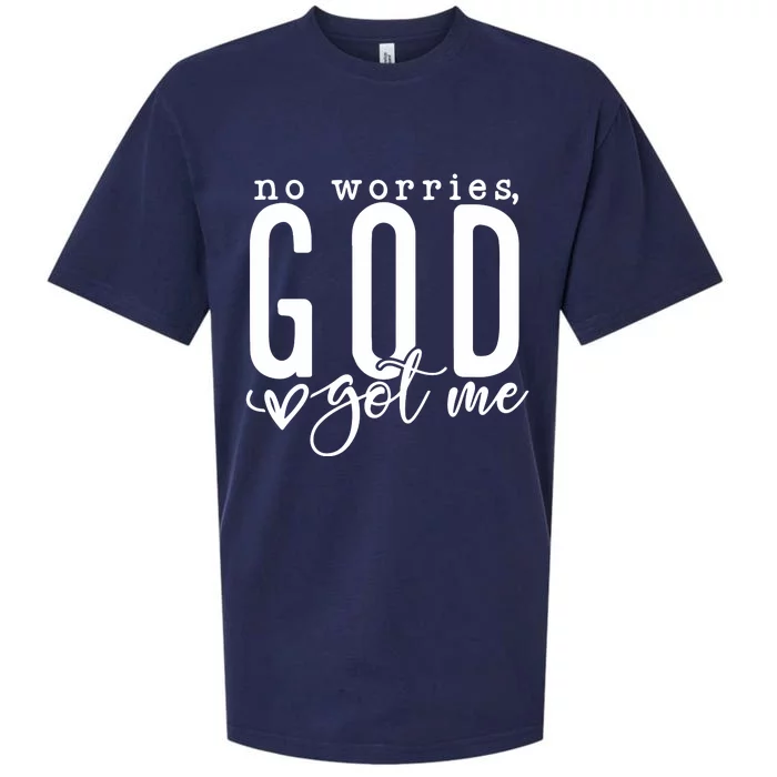 No Worries God Got Me Christian Religious Sueded Cloud Jersey T-Shirt