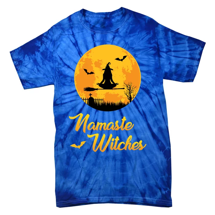 Namaste Witches Great Gift Funny Party Spiritual Relaxed Tie-Dye T-Shirt