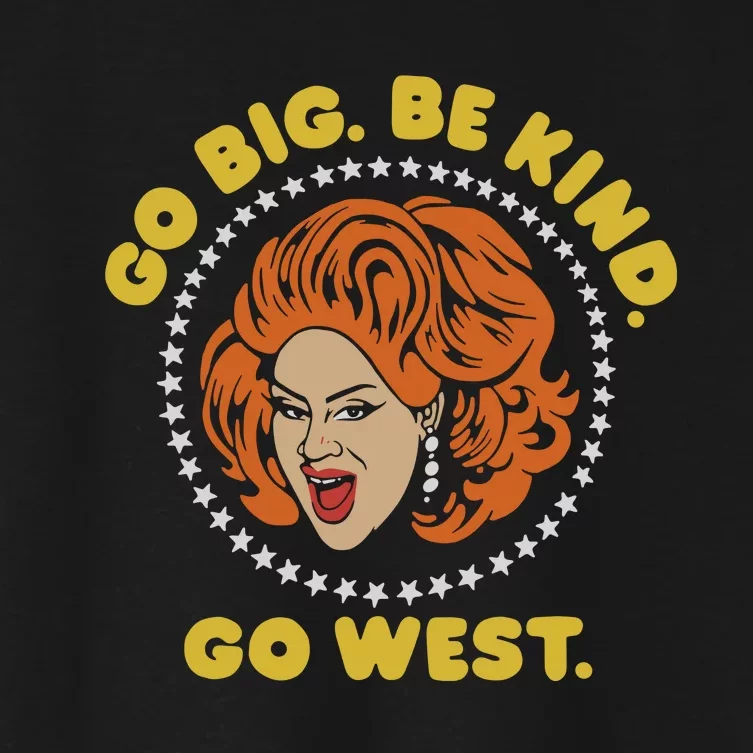 Nina West Go Big Be Kind Go West Women's Crop Top Tee