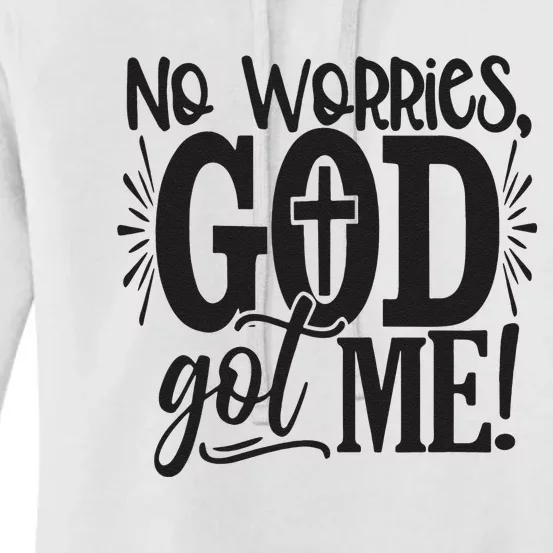 No Worries, God Got Me African American Christian Women's Pullover Hoodie