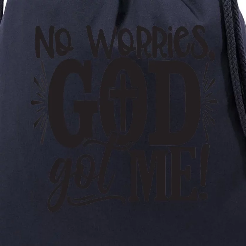 No Worries, GodGot Me African American Christian Drawstring Bag