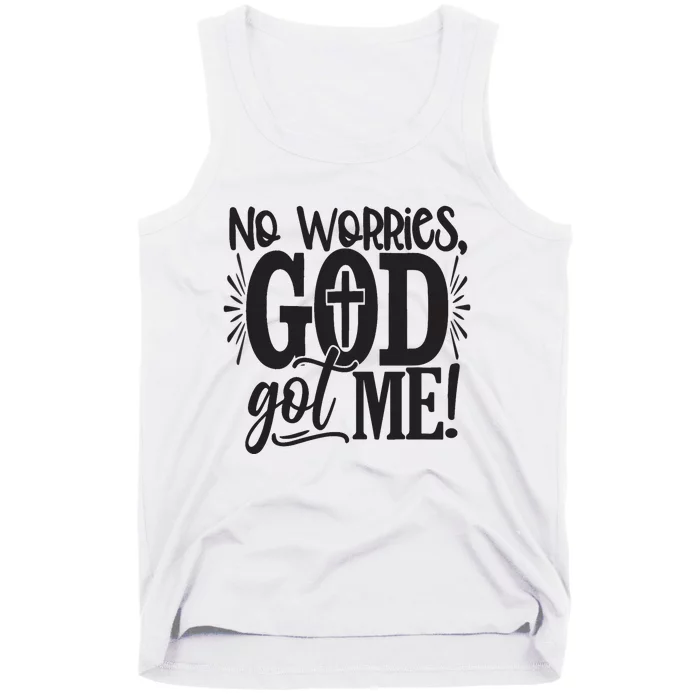 No Worries, GodGot Me African American Christian Tank Top