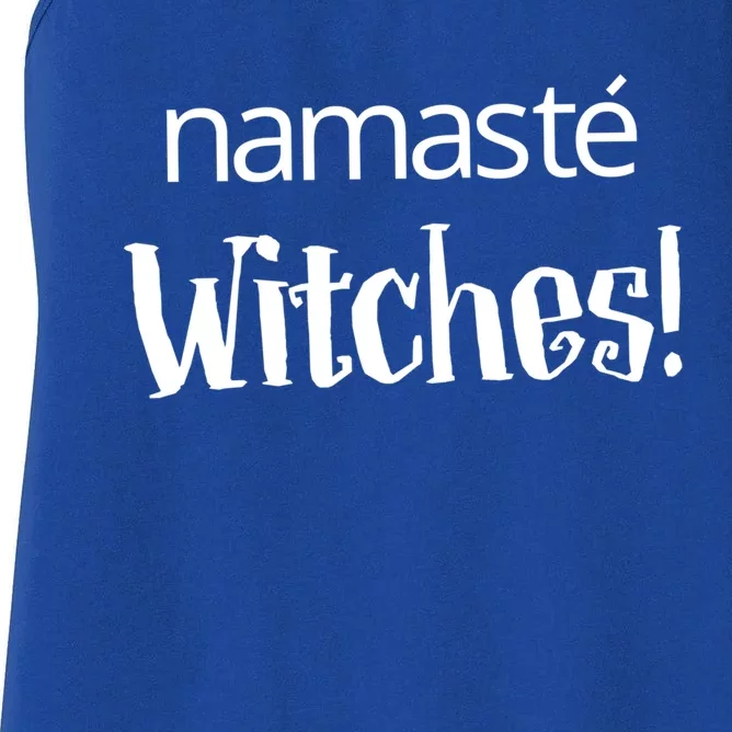 Namaste Witches Halloween Gift Women's Racerback Tank